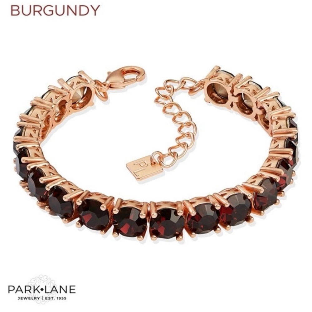 Park Lane Burgundy mini impression bracelet rose gold